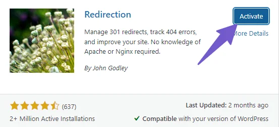 301 redirection plugin in wordpress
