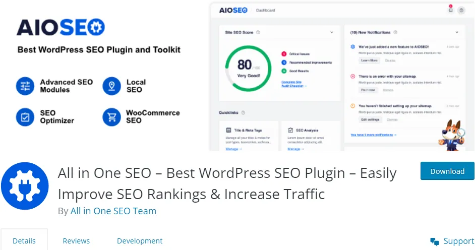 All in One SEO plugin