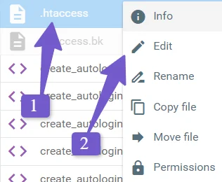 access .htaccess file for enforcing https