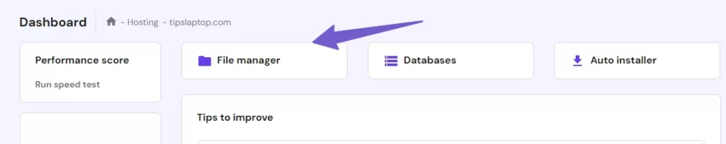 access file manager in cpanel