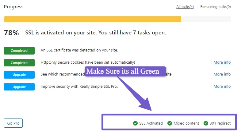 check for no mixed content in really simple ssl