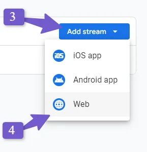 select web property in google analytics