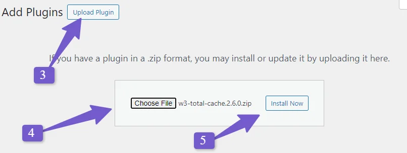 upload plugin zip file in wordpress