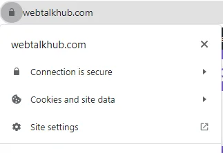 website connection is secure preview