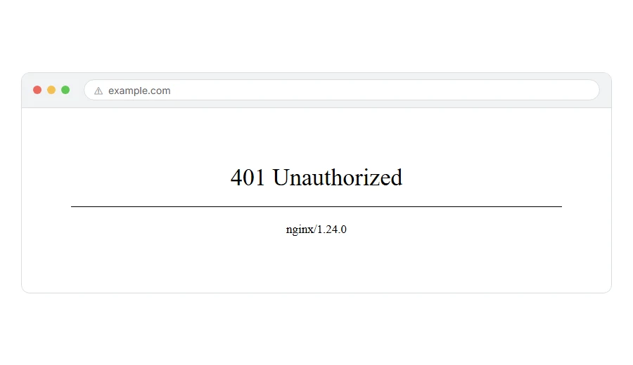 What 401 Unauthorized: What It Means and How to Fix It looks like in the browser
