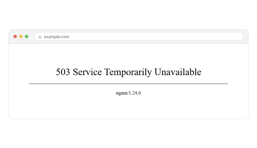 What 503 Service Unavailable: What It Means and How to Fix It looks like in the browser