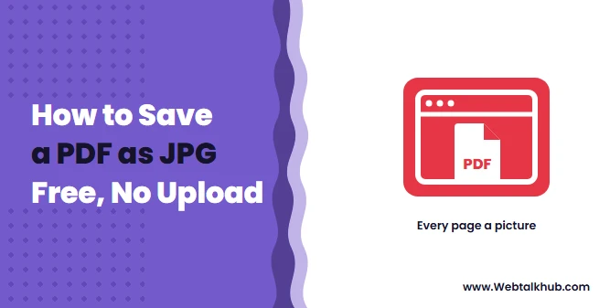 How to Save a PDF as JPG, Free and Without Uploading