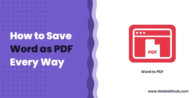 How to Save a Word Document as a PDF, Every Way